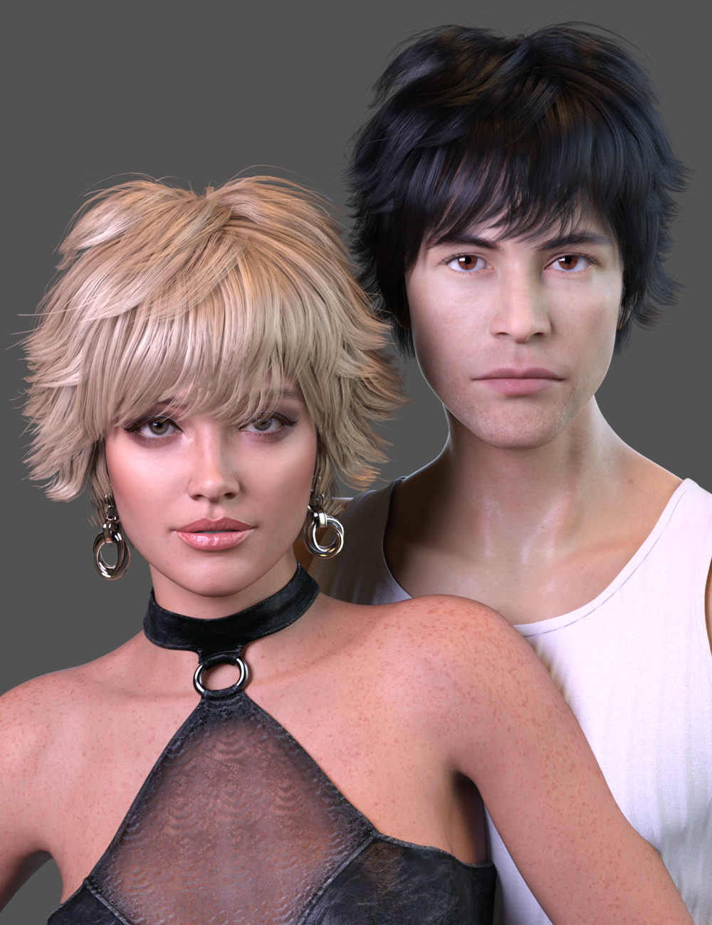 Denny Hair for Genesis 9 by: SWAM, 3D Models by Daz 3D