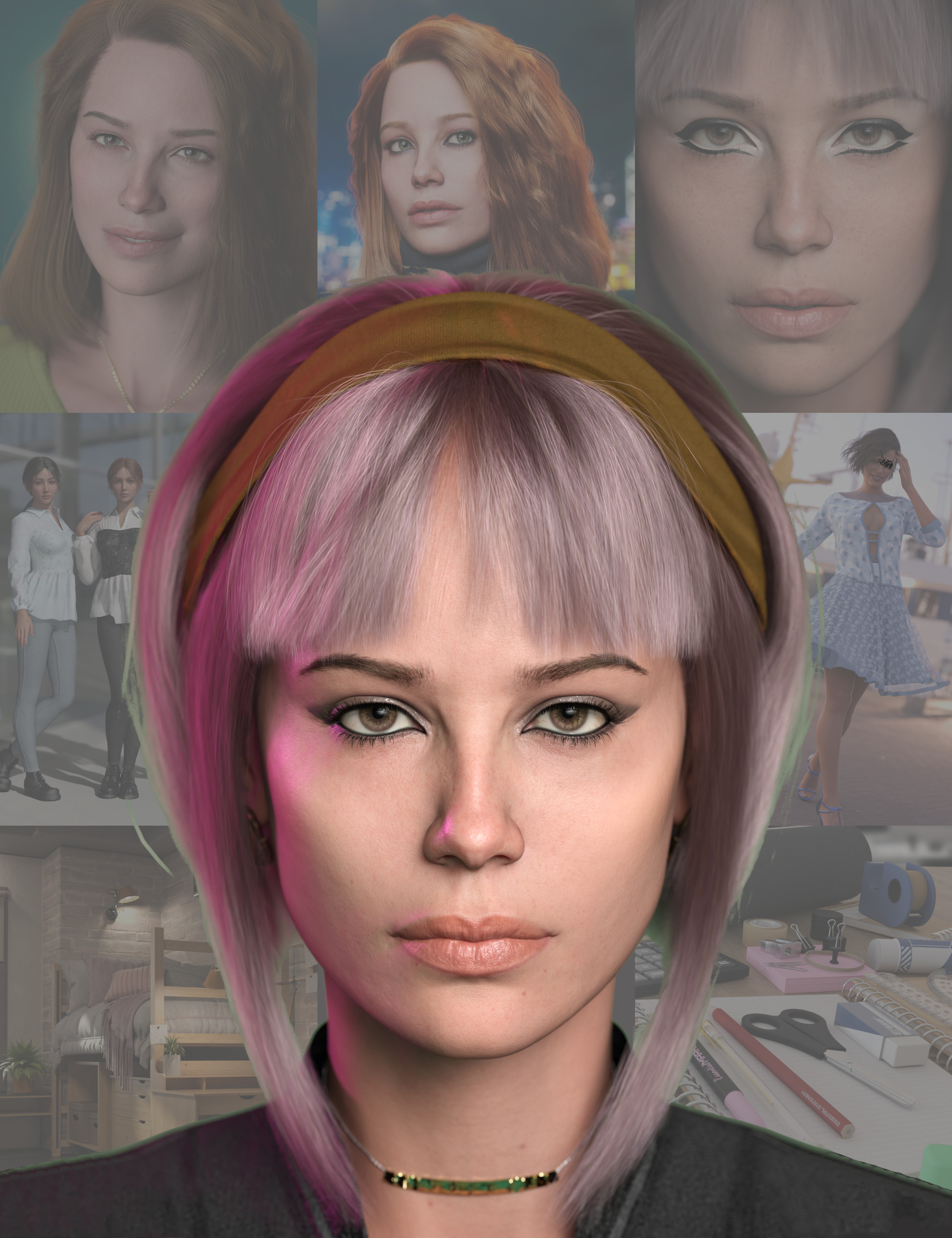 Julia 9 HD College Life Bundle by: , 3D Models by Daz 3D