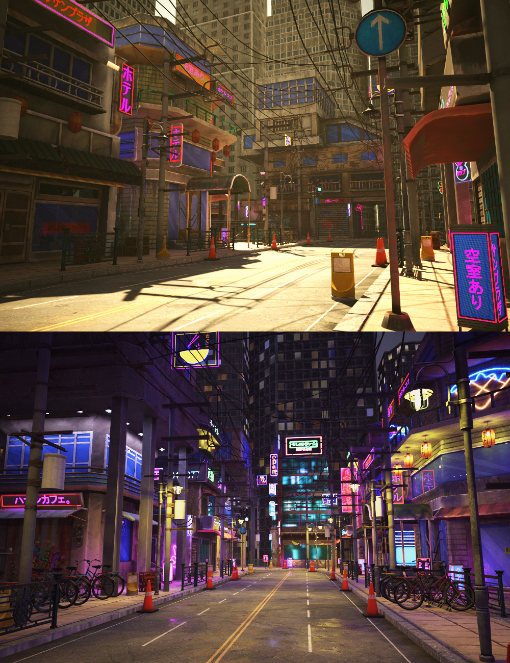 XI Anime City Street by: Xivon, 3D Models by Daz 3D