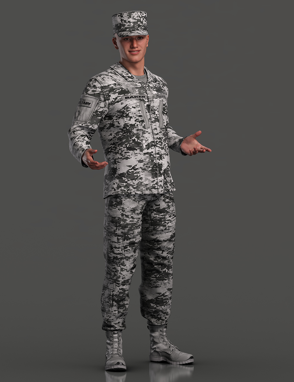 dForce Combat Uniform Texture Add-On | Daz 3D