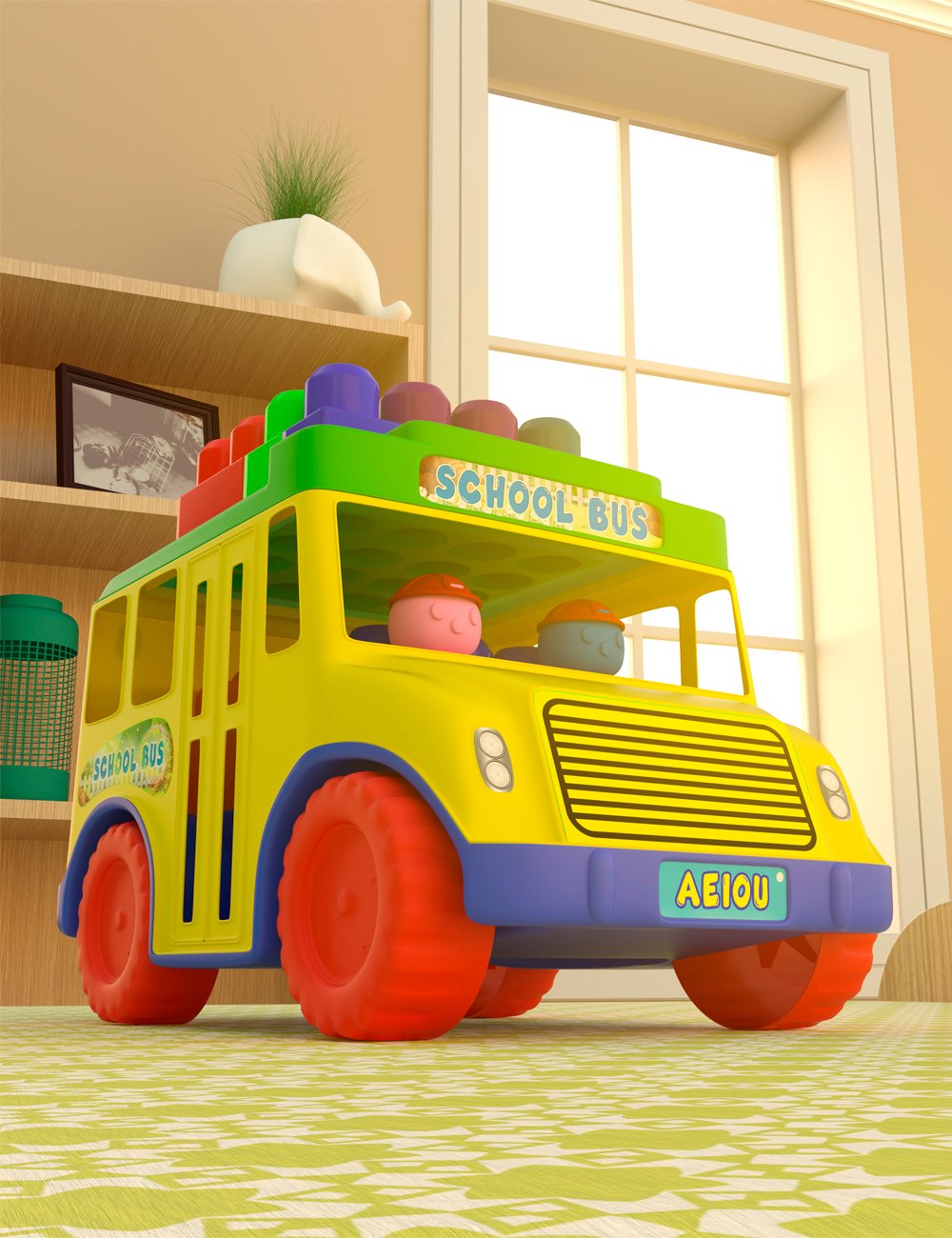 School Bus Toy by: Human, 3D Models by Daz 3D