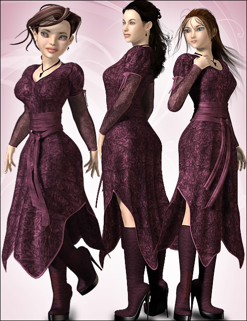 Lirio Unimesh Fits by: Ravenhair, 3D Models by Daz 3D