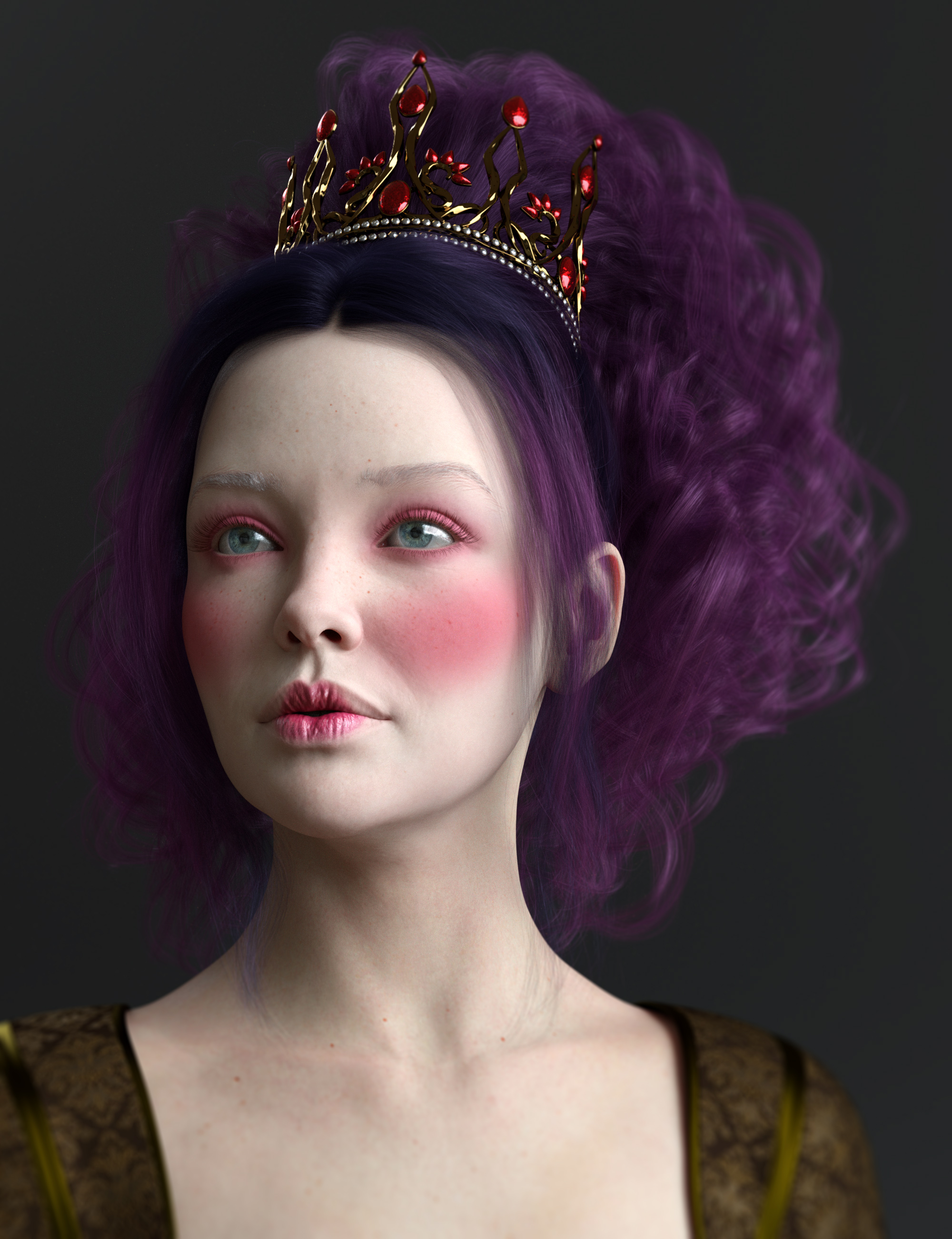 Updo of Fantasy Hair Color Expansion | Daz 3D