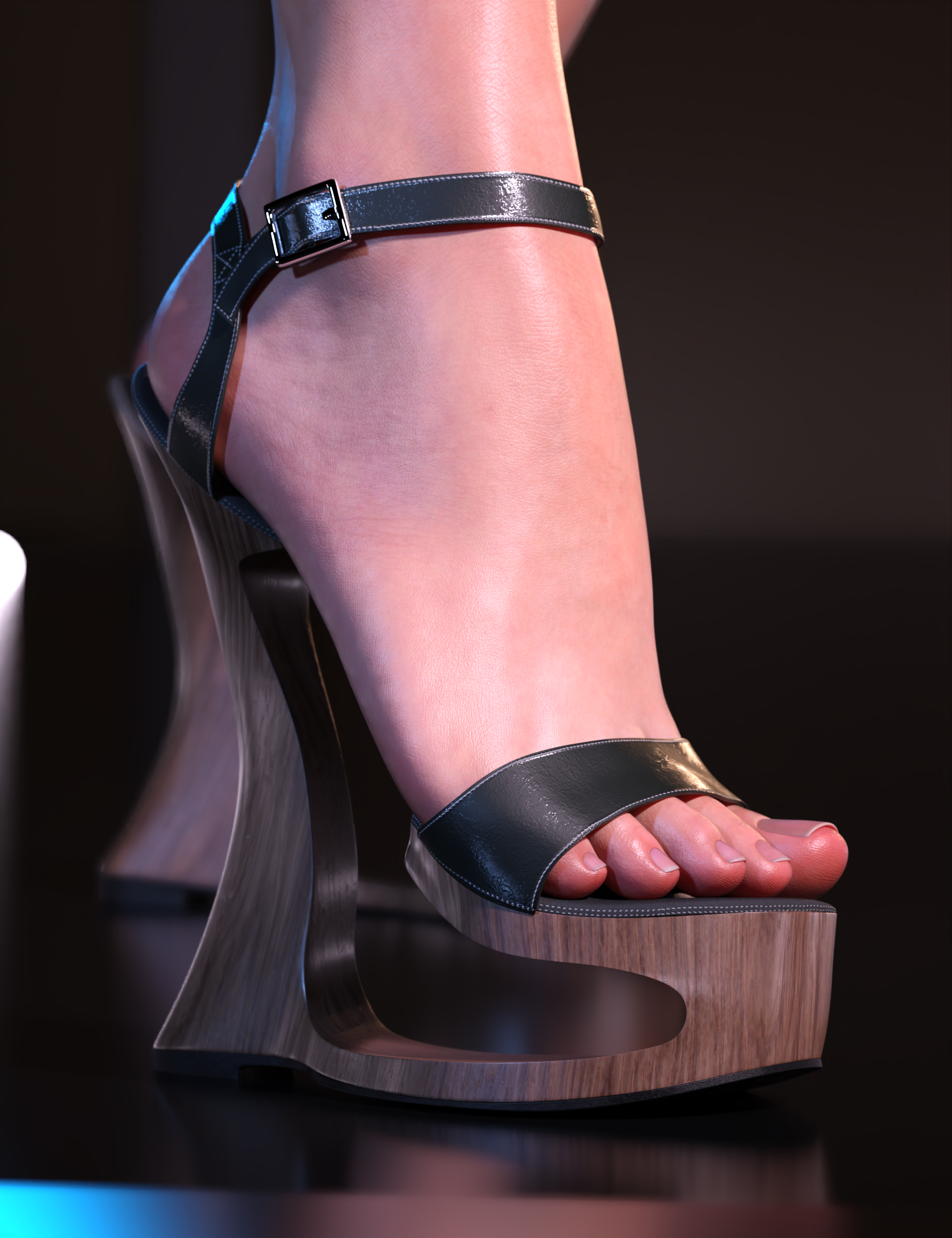 Sylvia Cutout Platform Heels for Genesis 9 and 8.1 Female | Daz 3D