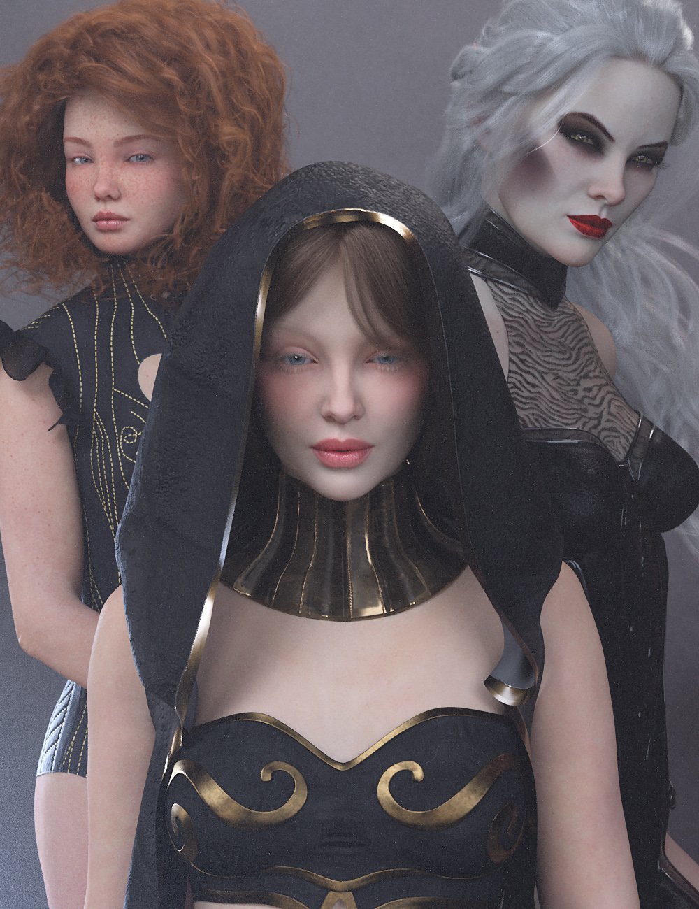 EM3D Prudence HD Maiden, Mother, Crone Bundle for Genesis 9 by: EmrysMorris, 3D Models by Daz 3D