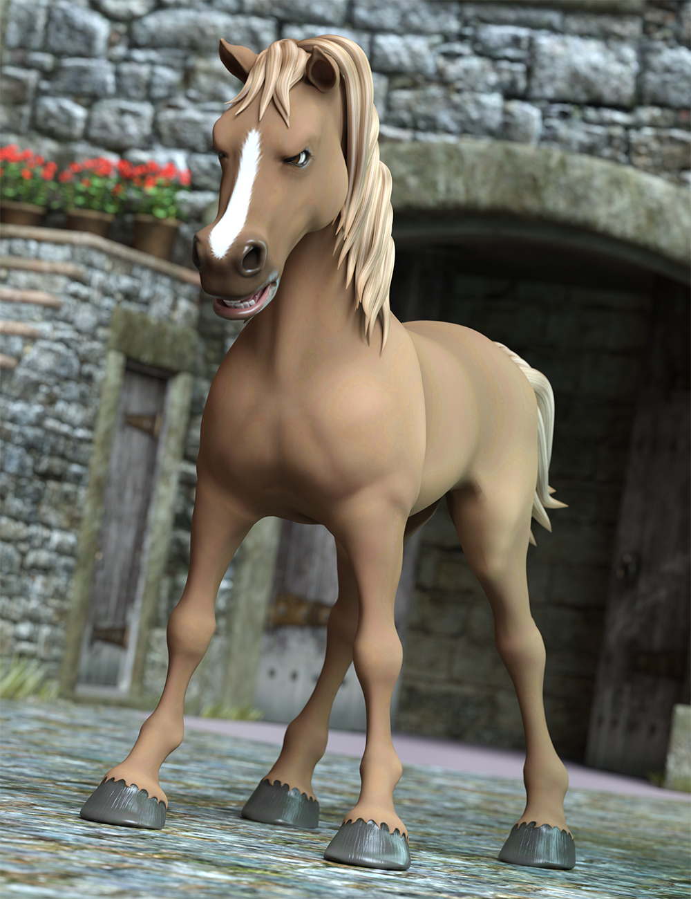 Toon Ride Poses for 3DU Toon Horse by: Ensary, 3D Models by Daz 3D