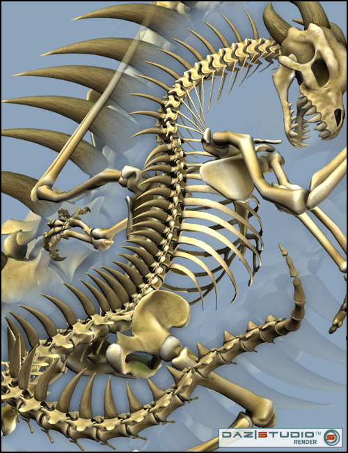 Bone Dragon Spikes by: Sequestrian, 3D Models by Daz 3D
