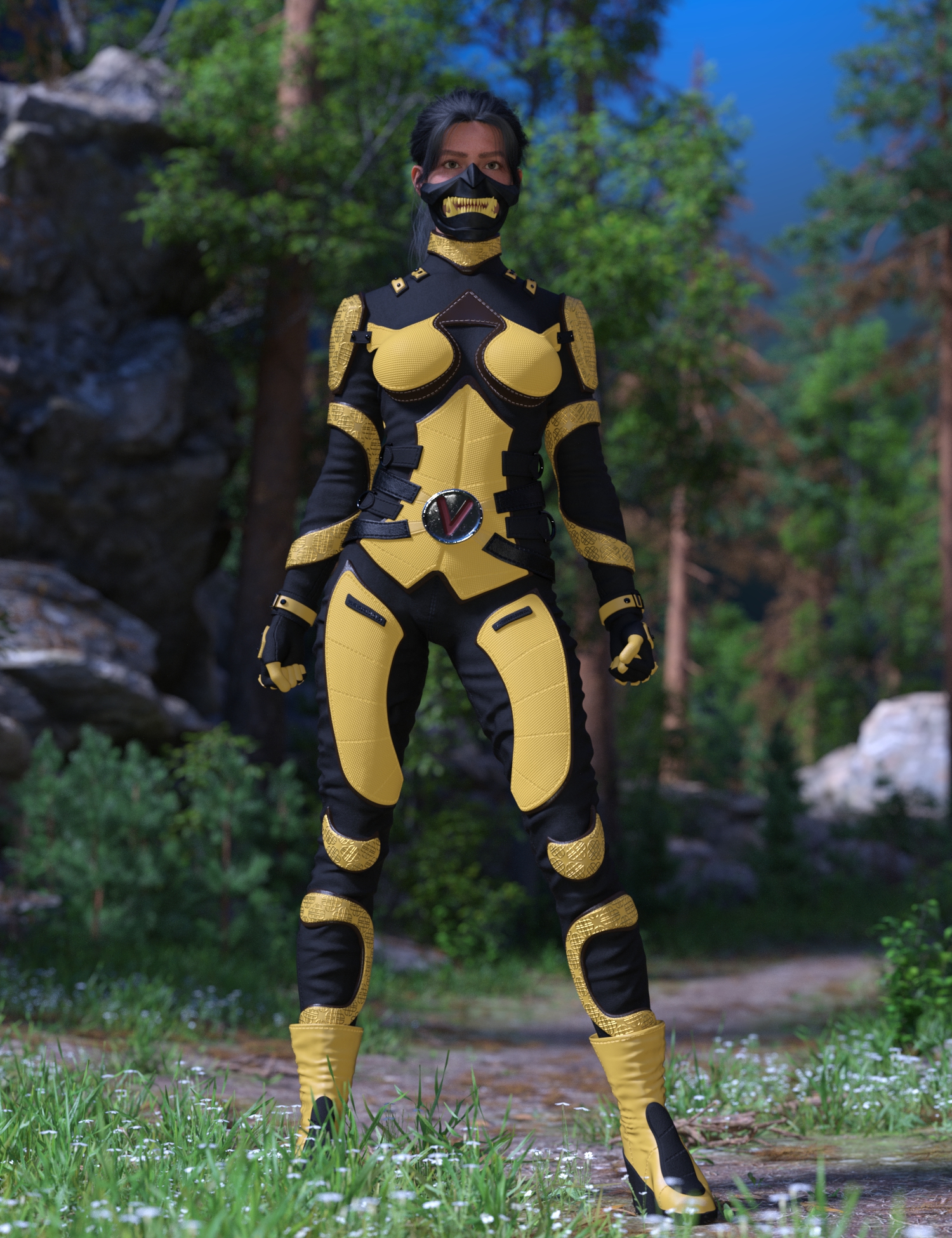 SPRTight Combat Suit for Genesis 9 by: Sprite, 3D Models by Daz 3D