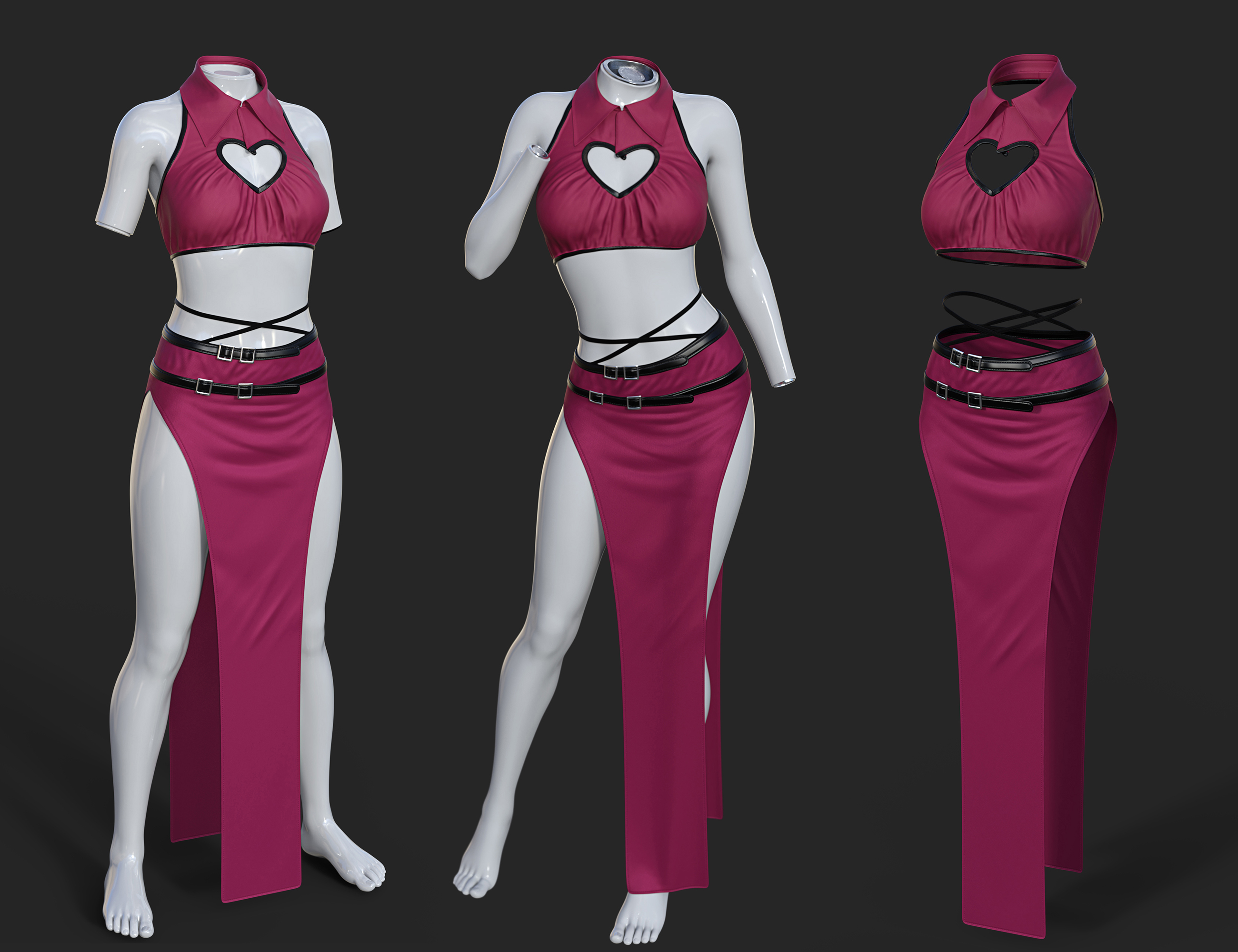 dForce SU Sexy Dress Set for Genesis 9, 8.1, and 8 Female | Daz 3D