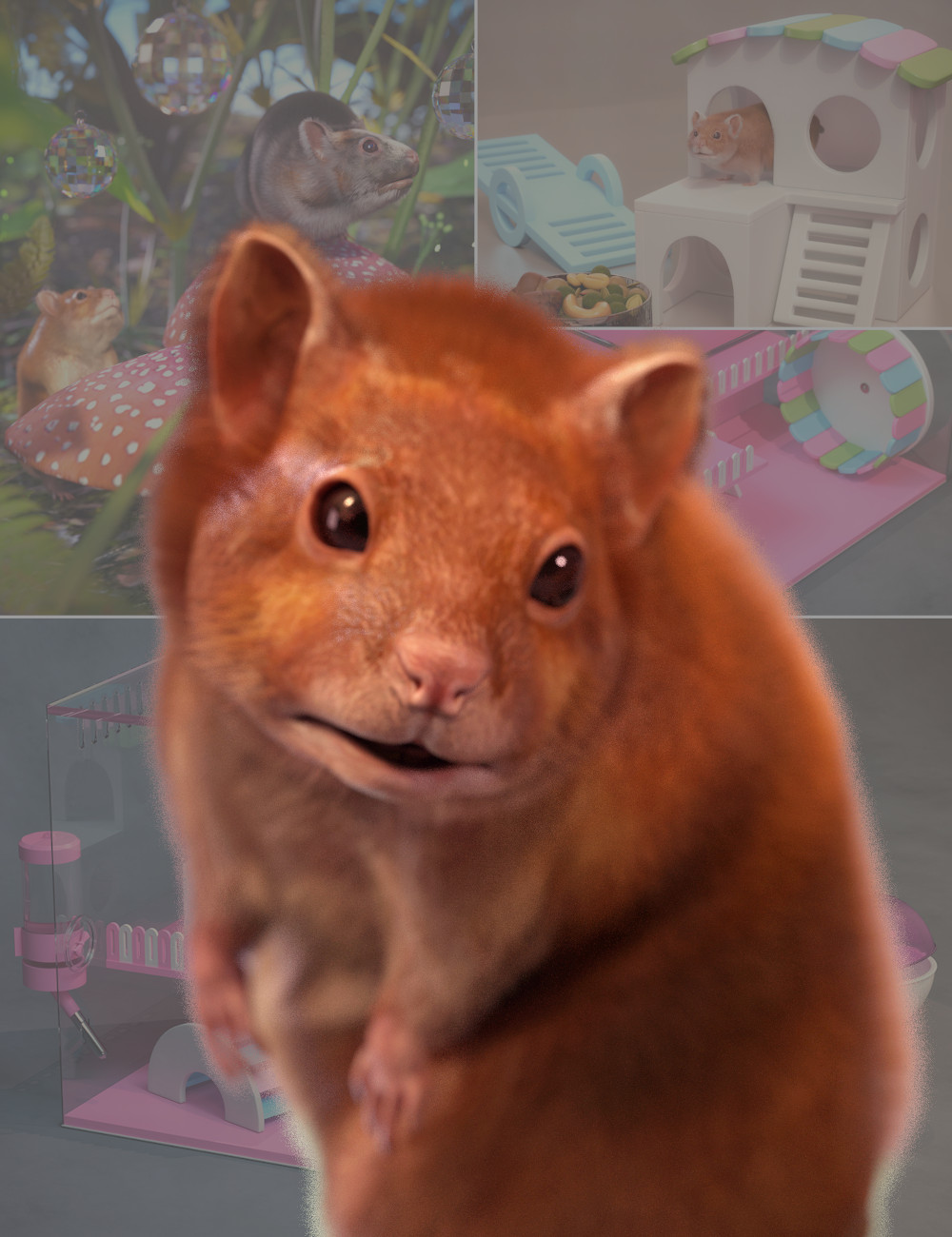 Hamster Life Bundle by: , 3D Models by Daz 3D