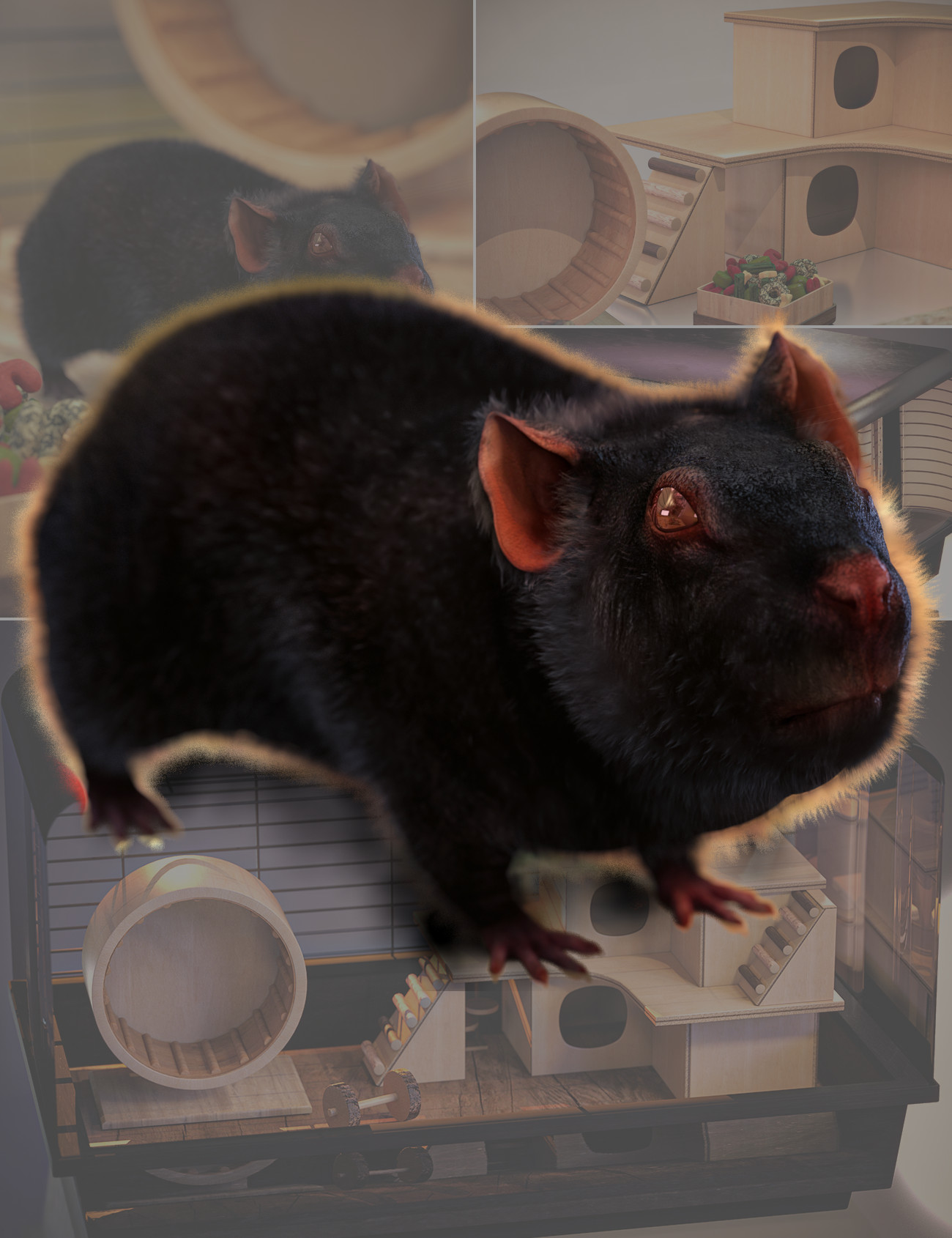 Guinea Pig Life Bundle by: , 3D Models by Daz 3D