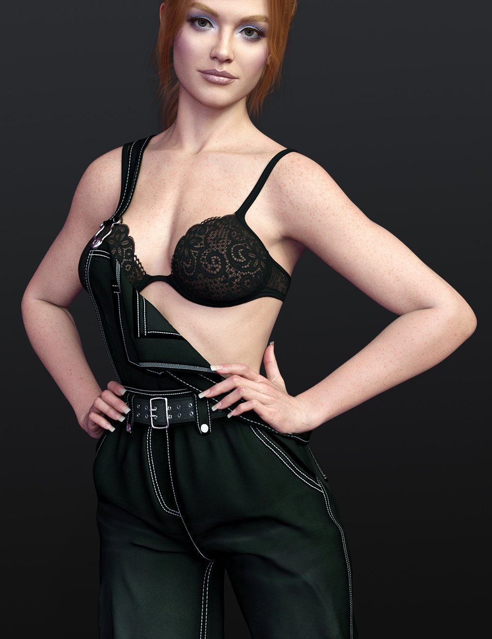 X-Fashion Overall Outfit for Genesis 9 by: xtrart-3d, 3D Models by Daz 3D