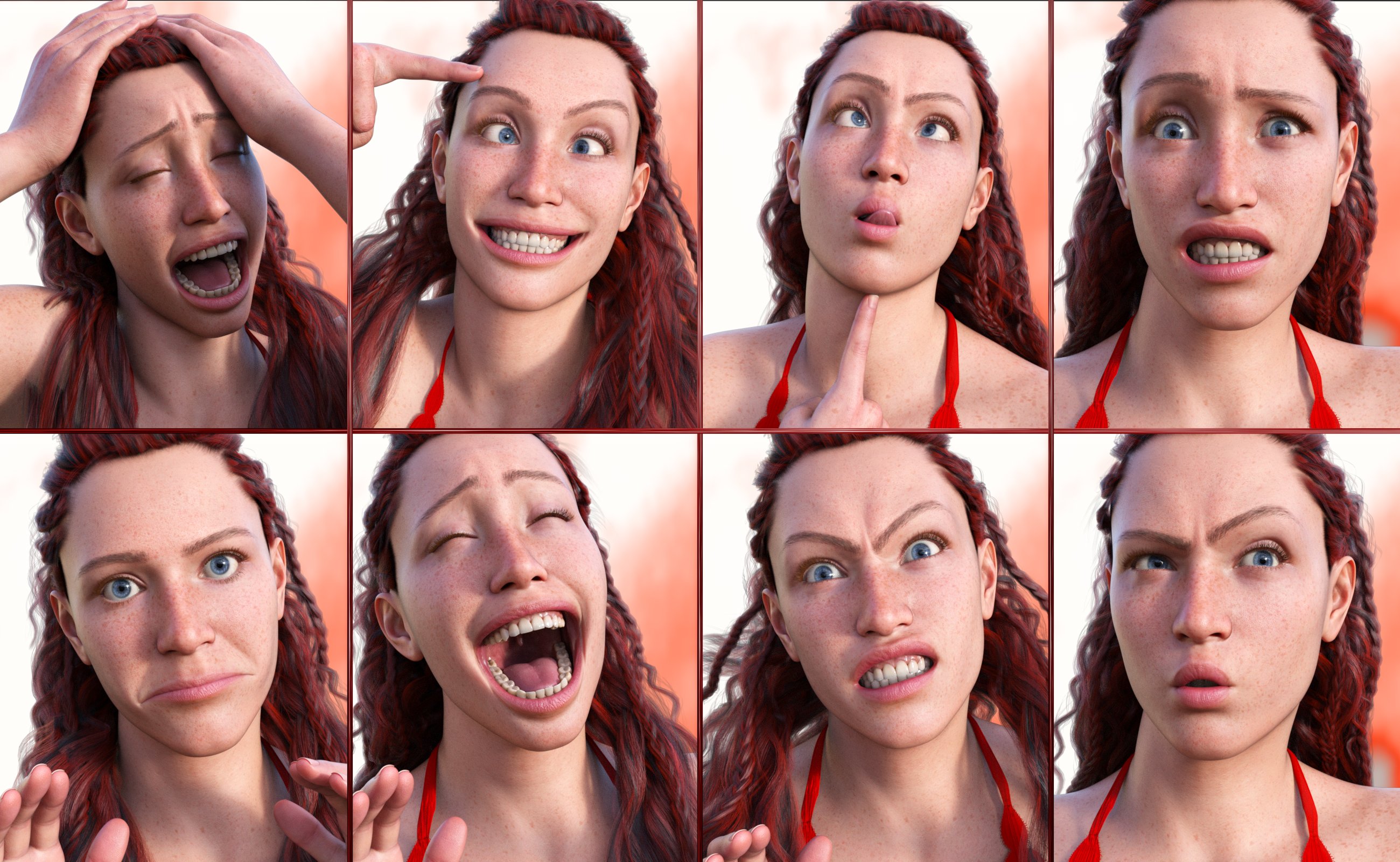 JW Exaggerated Expressions for Genesis 9 JW Exaggerated Expressions for Genesis 9 by: JWolf, 3D Models by Daz 3D