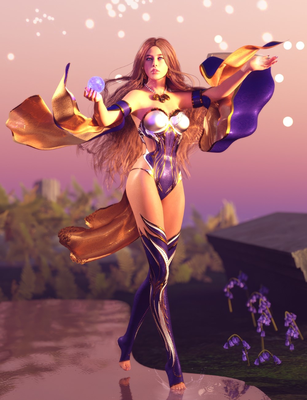 ZK dForce Navia Outfit for Genesis 9 by: ZKuro, 3D Models by Daz 3D