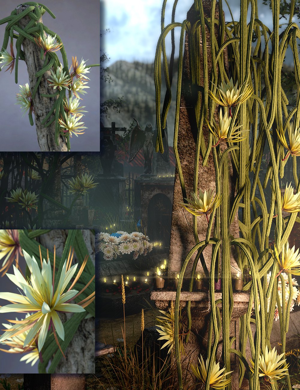 Queen Of The Night - Flowering Jungle Cacti by: MartinJFrost, 3D Models by Daz 3D