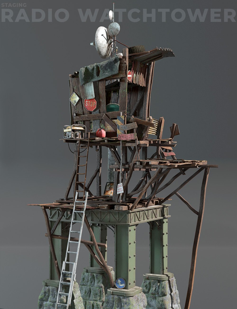 Radio Watchtower by: Monyto, 3D Models by Daz 3D