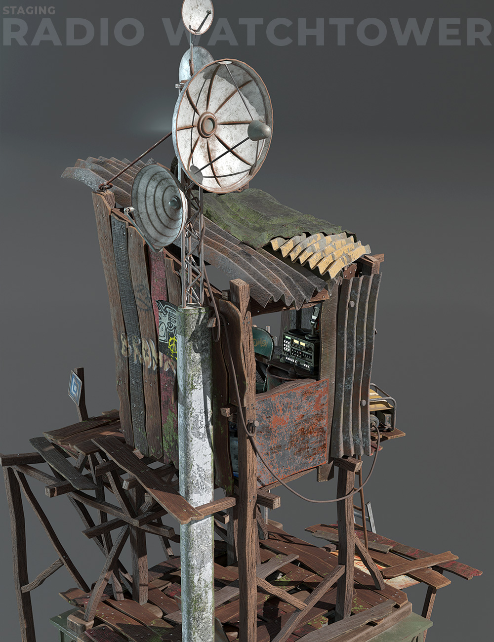 Radio Watchtower Radio Watchtower by: Monyto, 3D Models by Daz 3D