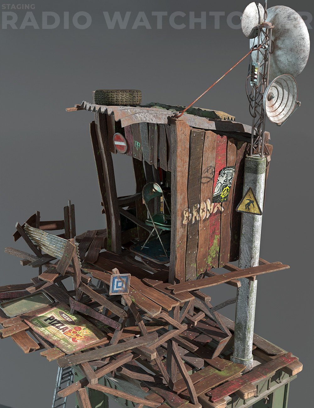 Radio Watchtower by: Monyto, 3D Models by Daz 3D