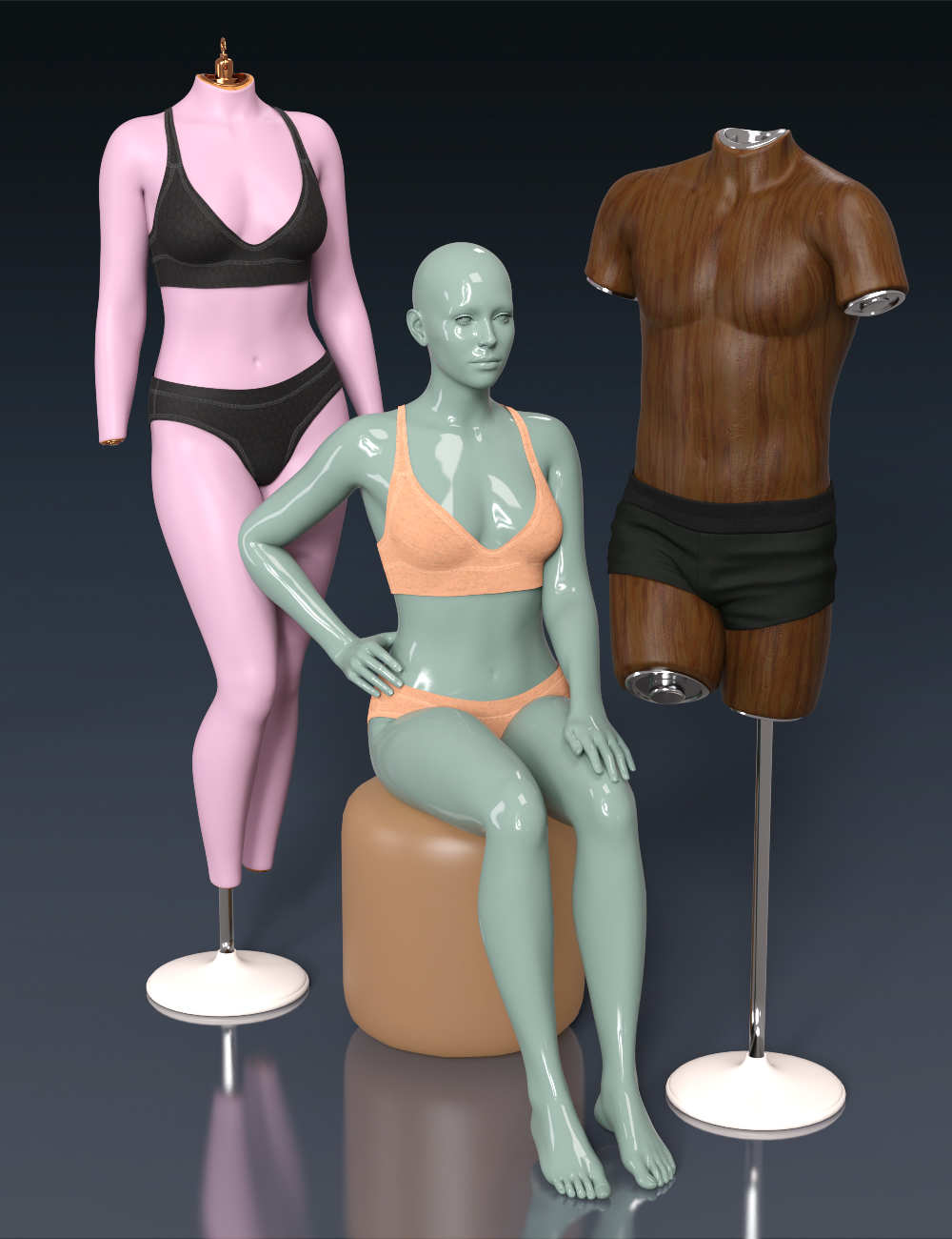 XI Mannequin for Genesis 9 by: Xivon, 3D Models by Daz 3D