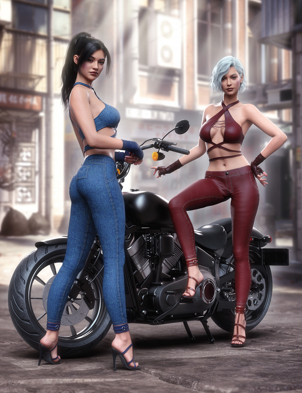 dForce Modern Outfit for Genesis 9, 8.1, and 8 by: Dreamcatcher, 3D Models by Daz 3D