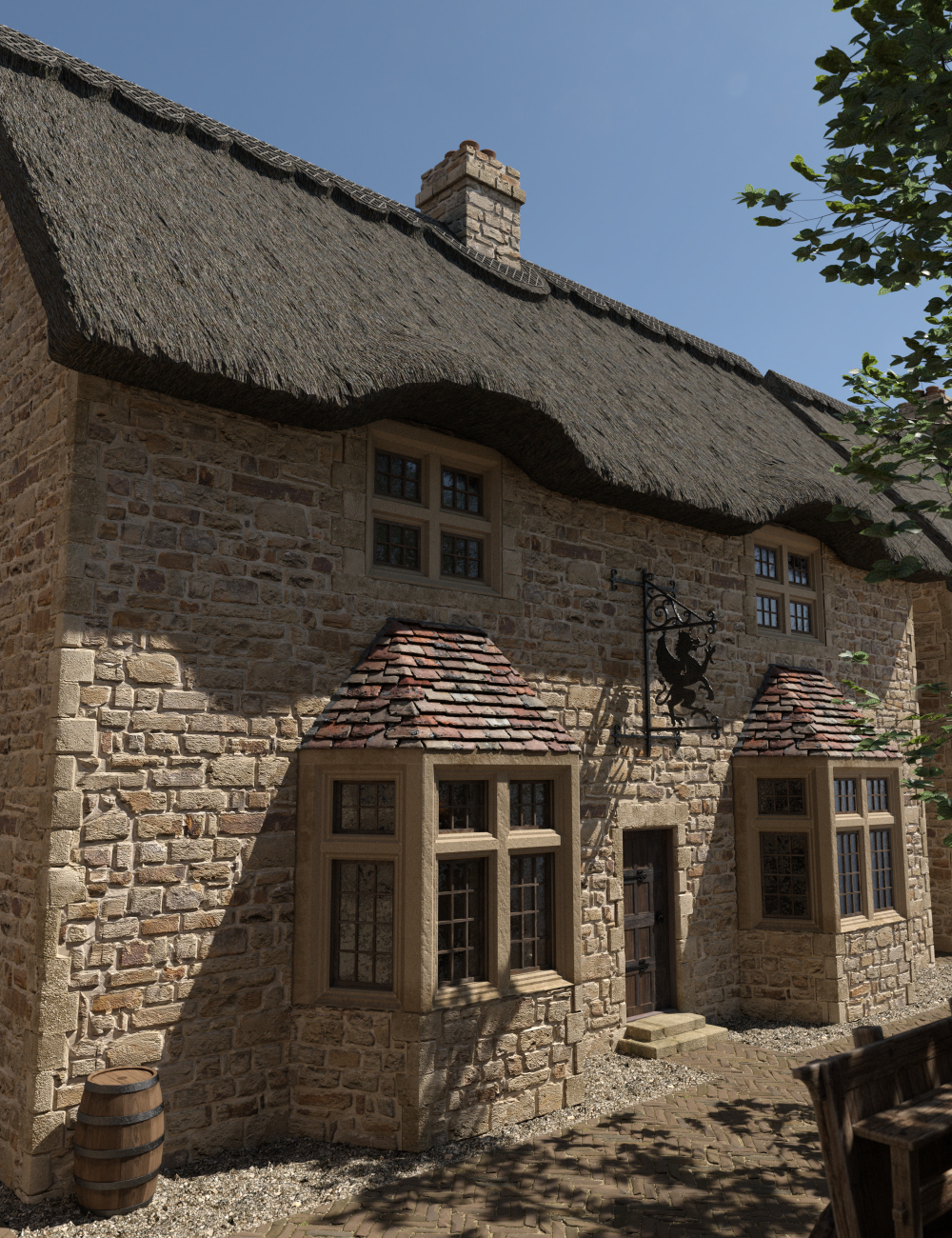 English Village Pub by: Merlin Studios, 3D Models by Daz 3D