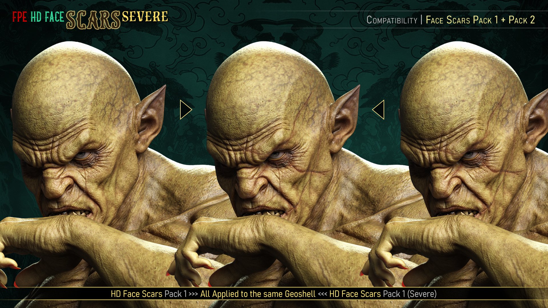 FPE HD Face Scars Severe for Genesis 9 FPE HD Face Scars Severe for Genesis 9 by: FenixPhoenixEsid, 3D Models by Daz 3D