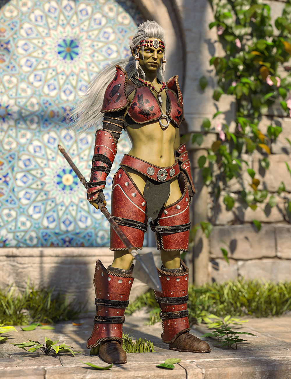 Primal Warrior Outfit for Genesis 9 by: Cichy3D, 3D Models by Daz 3D