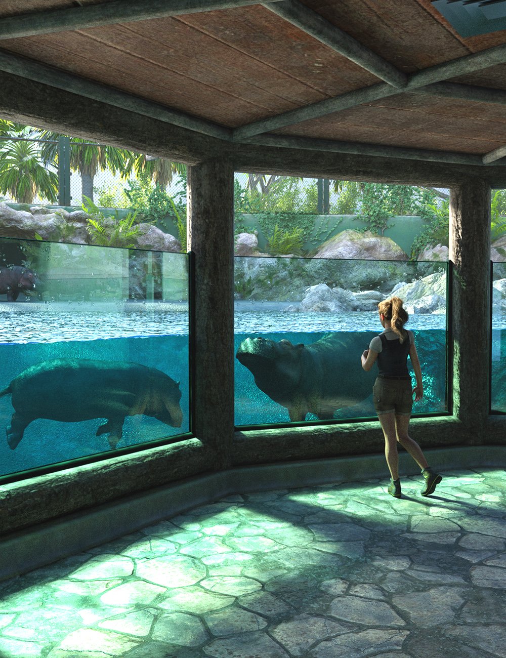 Zoo Pool by: Predatron, 3D Models by Daz 3D