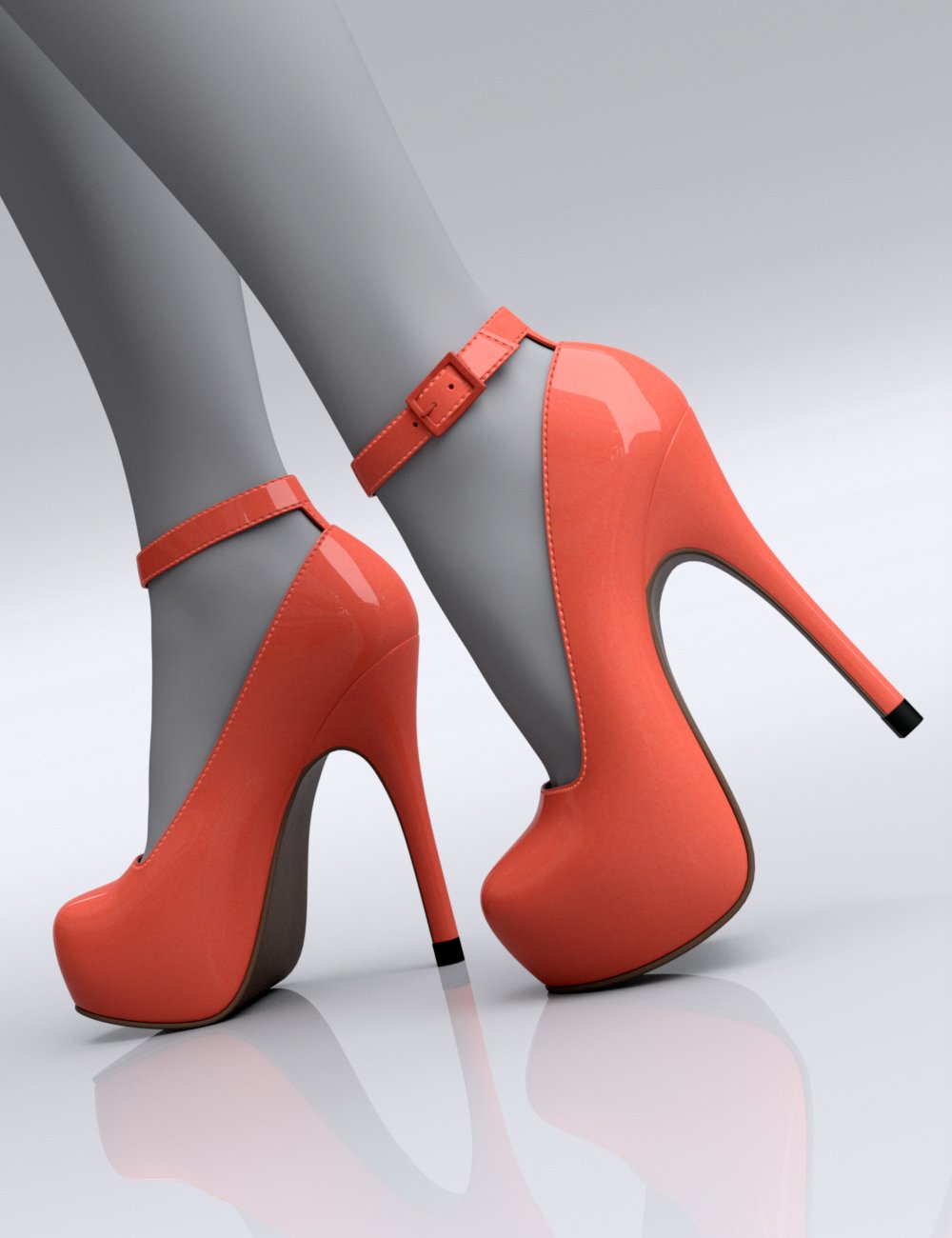 HL Platform Stiletto Heels for Genesis 9, 8 and 8.1 Female by: Havanalibere, 3D Models by Daz 3D