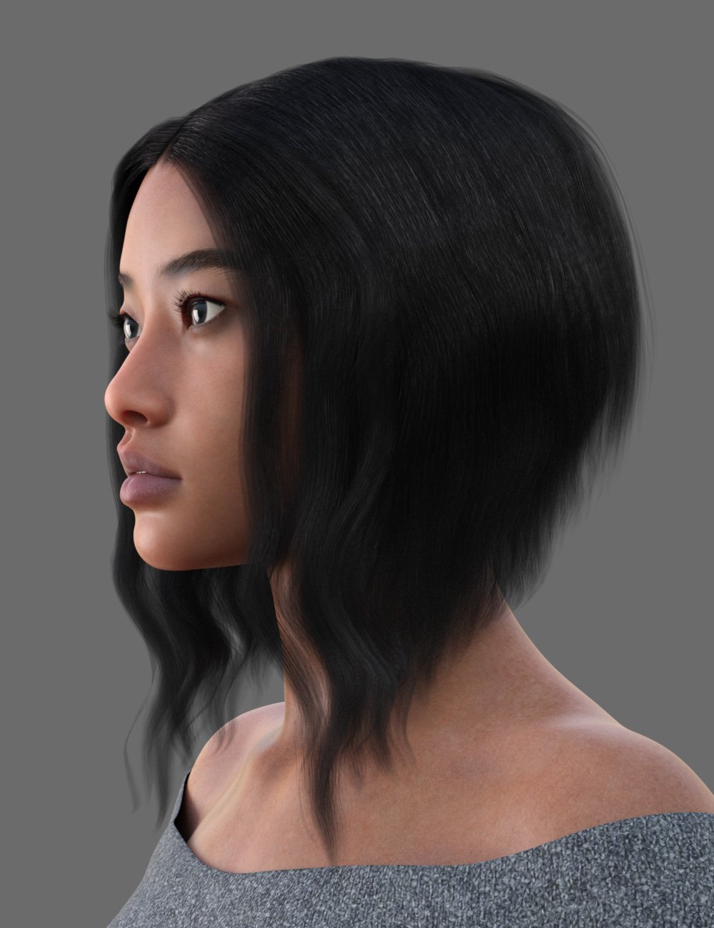 PA Mazie Hair for Genesis 9 by: ParagonSecond-Circle, 3D Models by Daz 3D