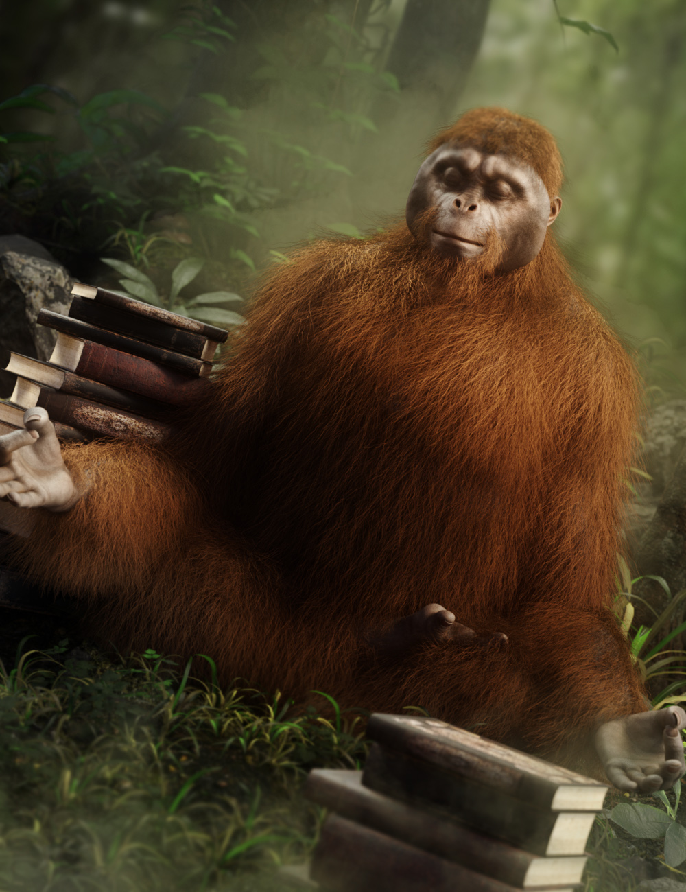 Ape World Orangutan for Genesis 9 by: RawArt, 3D Models by Daz 3D