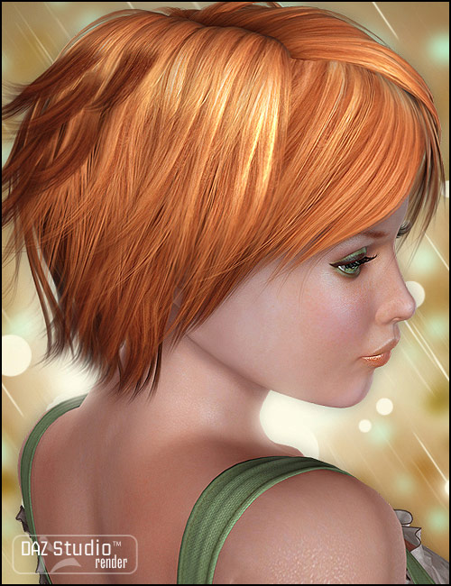 Cindy Short Hair by: 3D Universe, 3D Models by Daz 3D