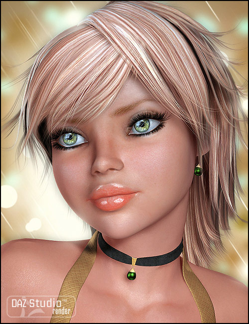 Cindy Short Hair by: 3D Universe, 3D Models by Daz 3D