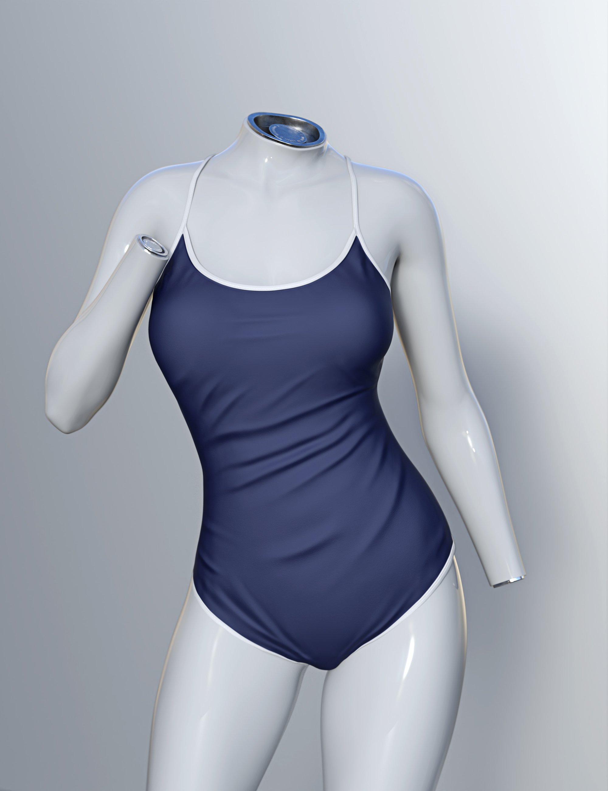 DForce SU One Piece Swimsuit For Genesis 9, 8.1, And 8 Female | Daz 3D