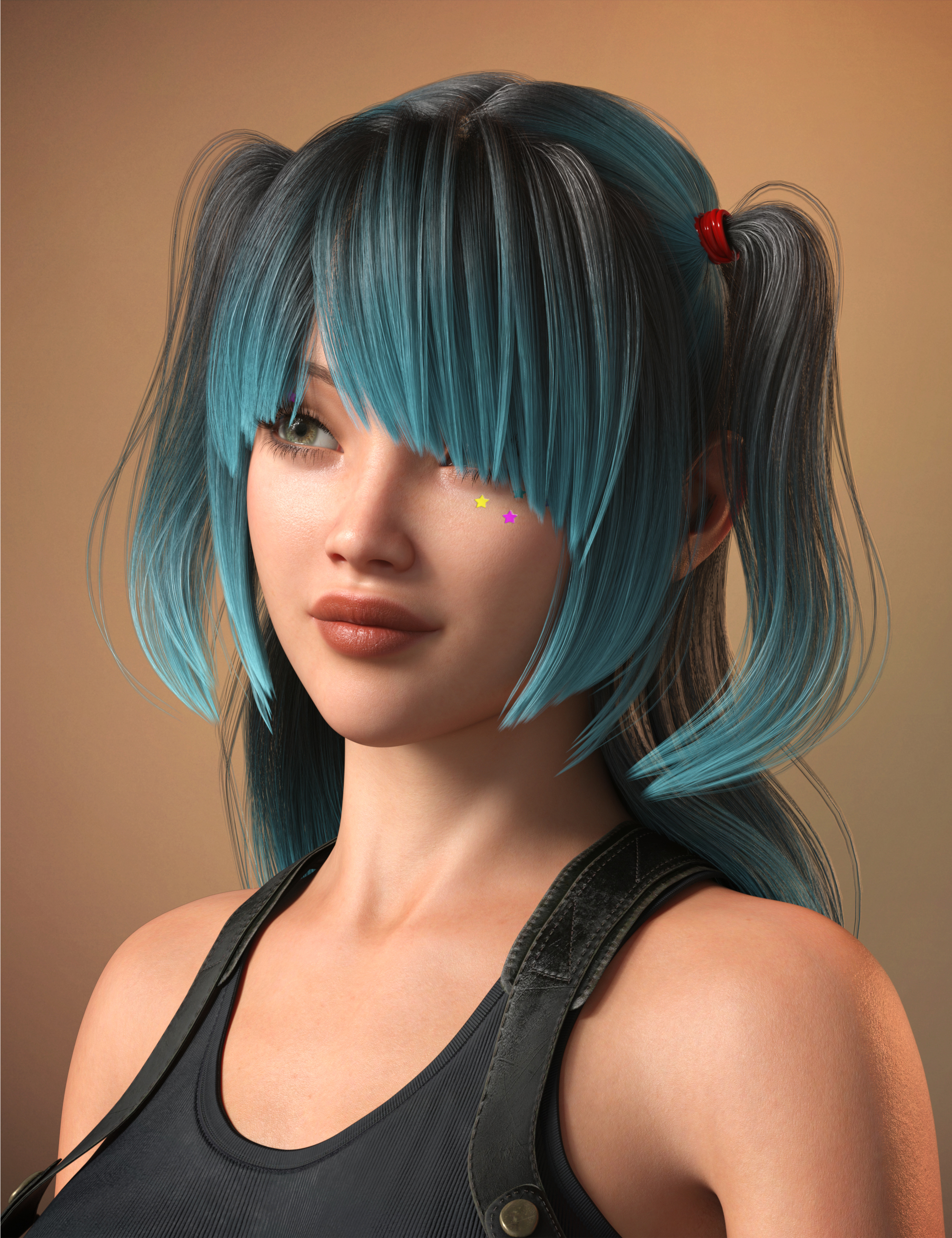 JL Angela Hair for Genesis 9 by: Jerry Jang, 3D Models by Daz 3D