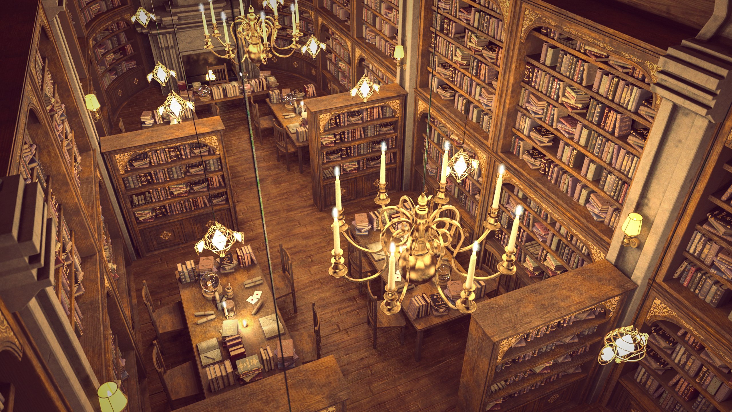 Magic Grand Library by: Polish, 3D Models by Daz 3D