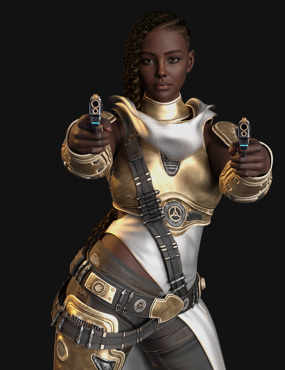 dForce Brenn Sci Fi Outfit for Genesis 9 and 8.1 Females by: Val3dartbiuzpharb, 3D Models by Daz 3D