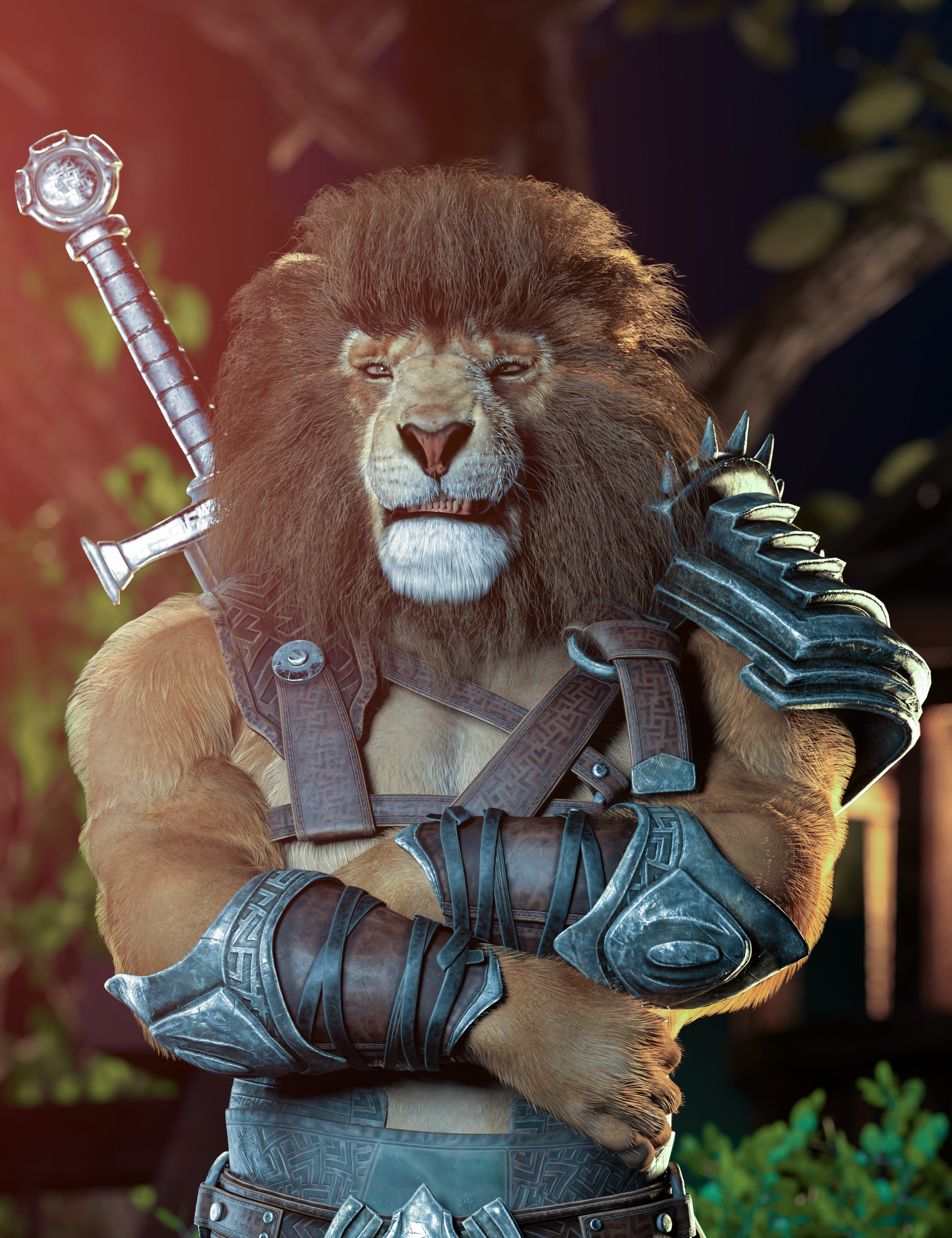 Lahr the Lion HD for Genesis 9 by: , 3D Models by Daz 3D