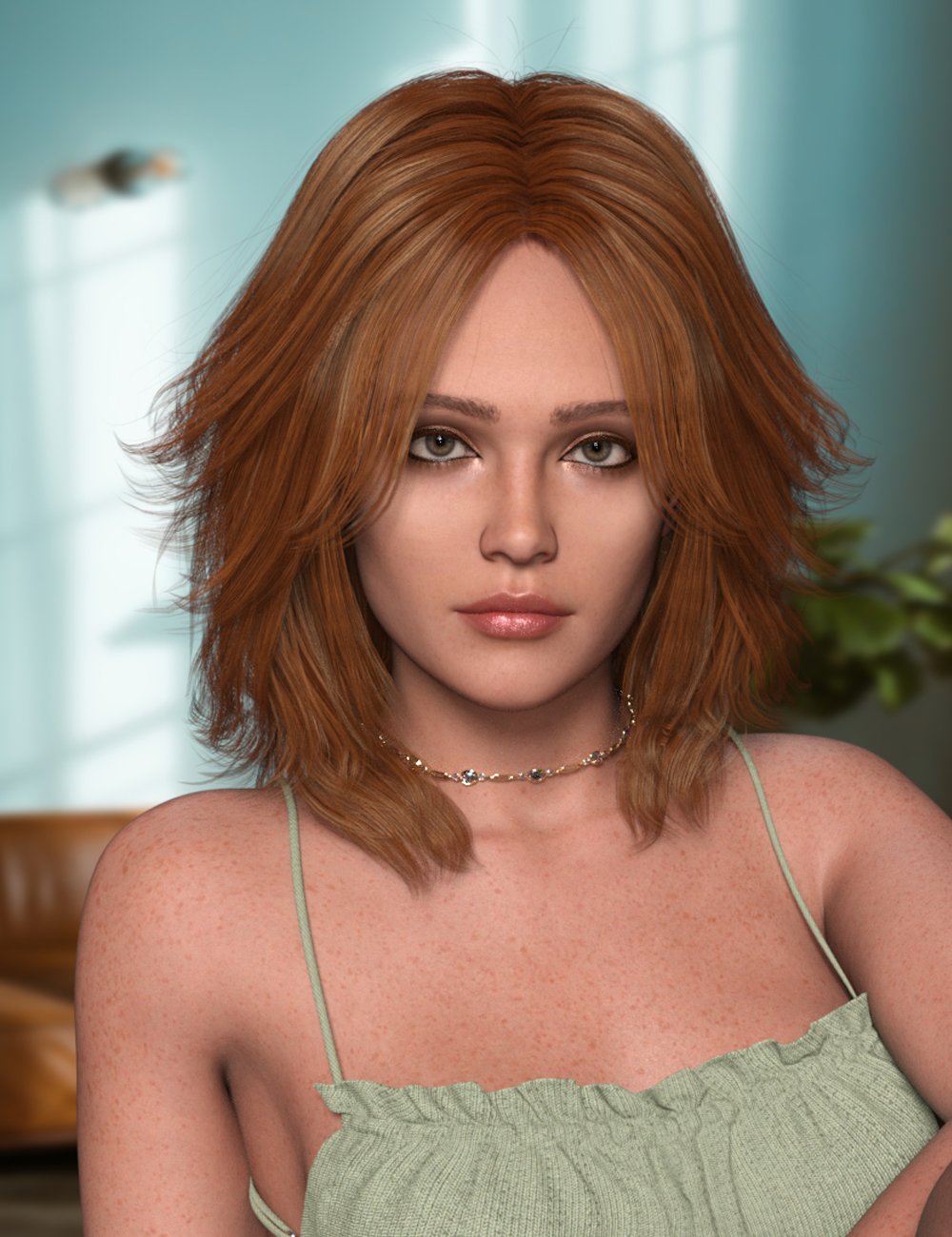 Linette Hair for Genesis 9 by: SWAM, 3D Models by Daz 3D