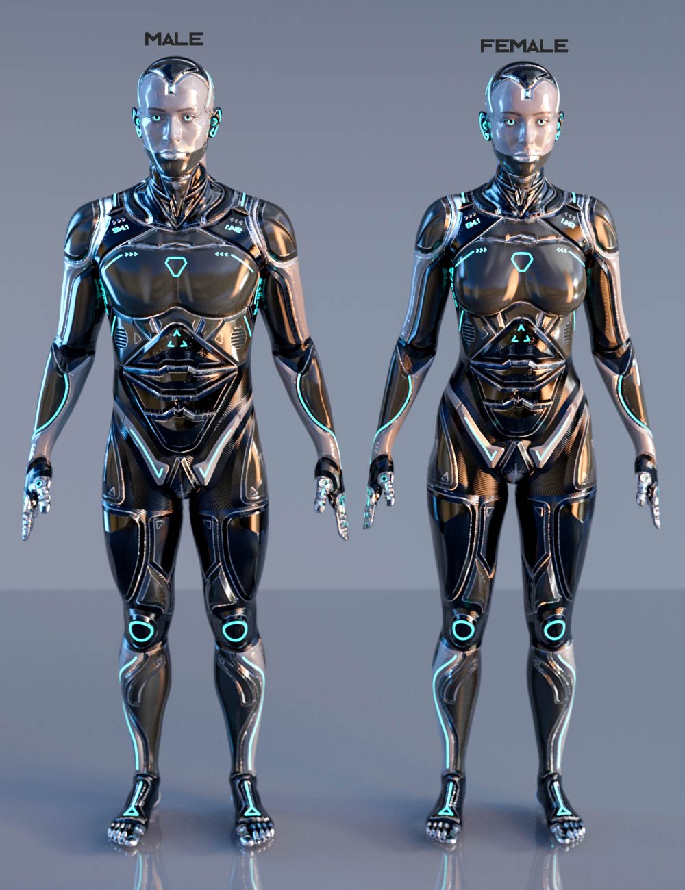 SI4 Cyborg Shell for Genesis 9 | Daz 3D