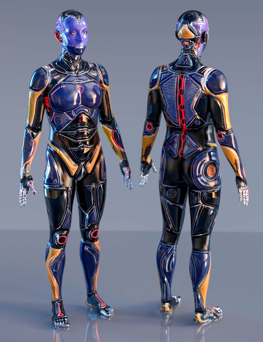 SI4 Cyborg Shell for Genesis 9 | Daz 3D