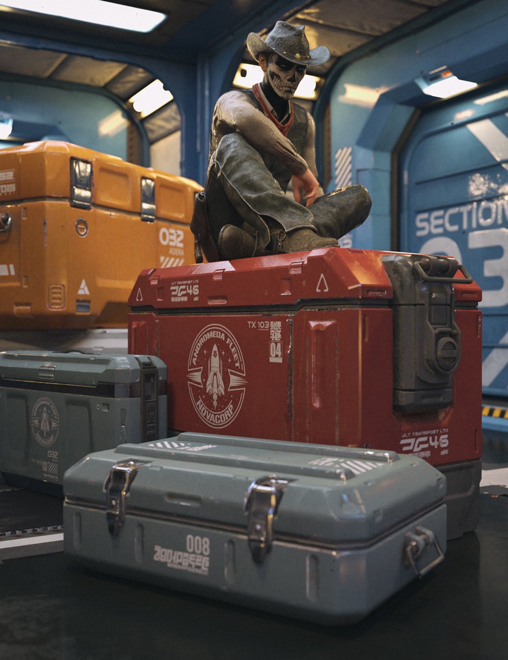 Sci-Fi Props: Crates by: Stonemason, 3D Models by Daz 3D