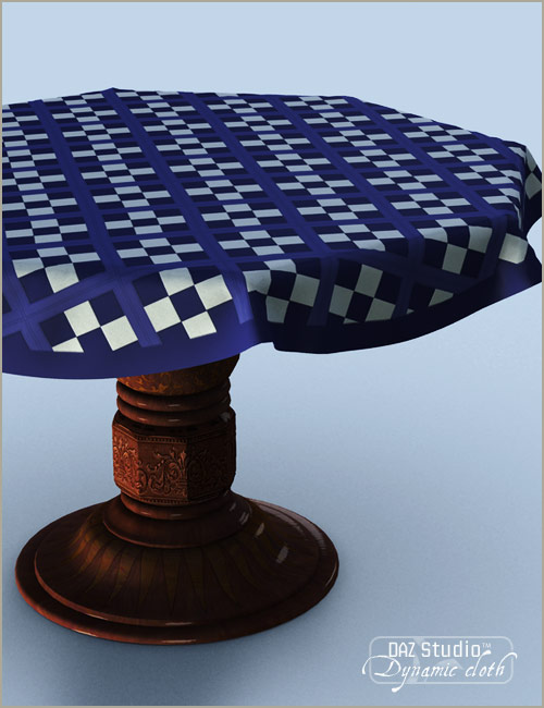 Dynamic Tablecloth by: OptiTex, 3D Models by Daz 3D