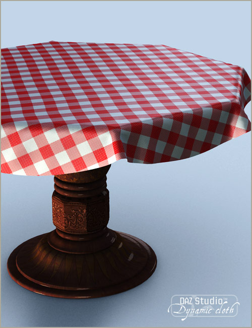 Dynamic Tablecloth by: OptiTex, 3D Models by Daz 3D