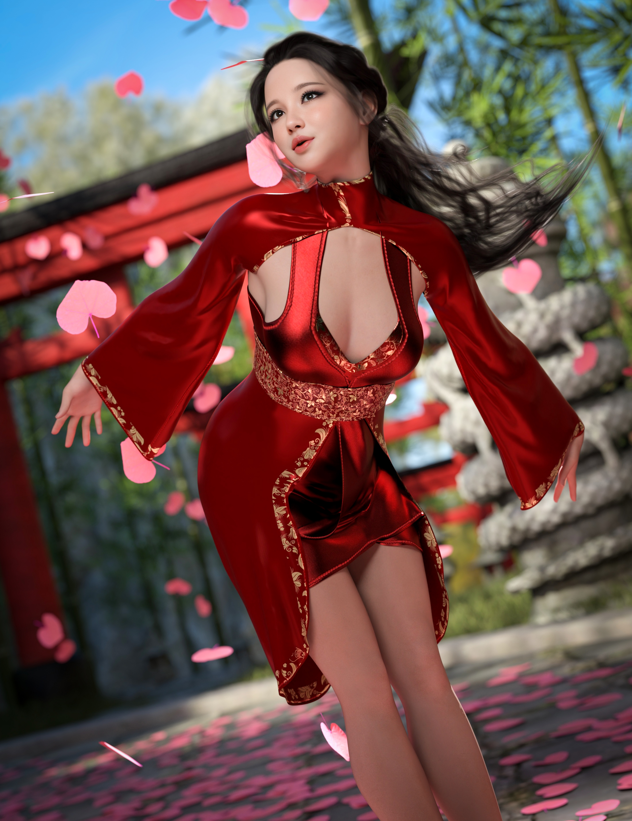 dForce Seoyun Asian Outfit Texture Add-On by: Aesthetic HouseMarcs Art, 3D Models by Daz 3D