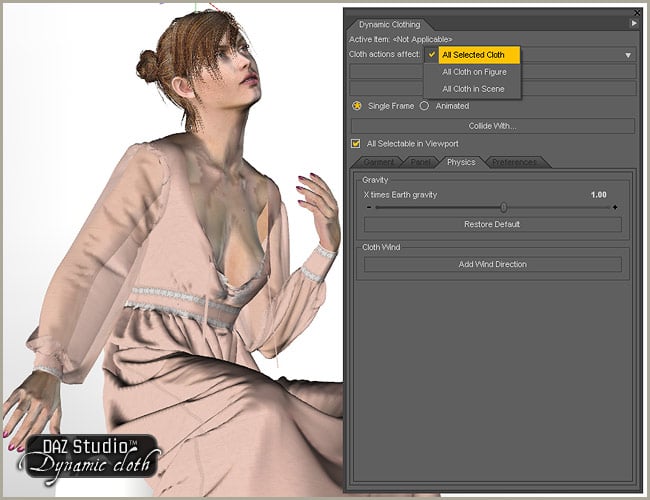 Dynamic Clothing Control by: OptiTex, 3D Models by Daz 3D