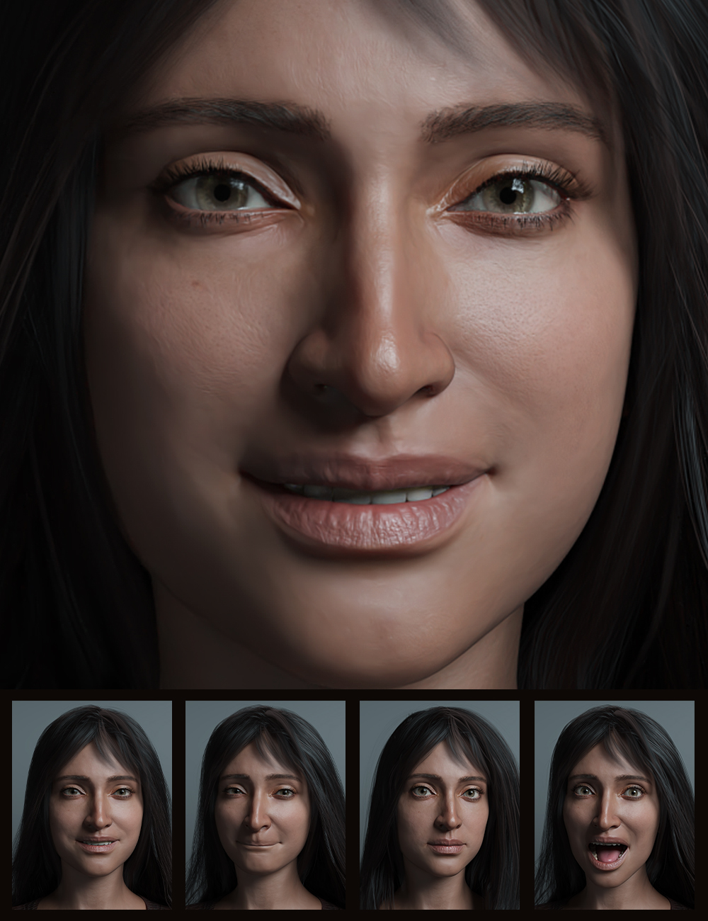 The Expression Collection for Kala 9 by: Quixotry, 3D Models by Daz 3D
