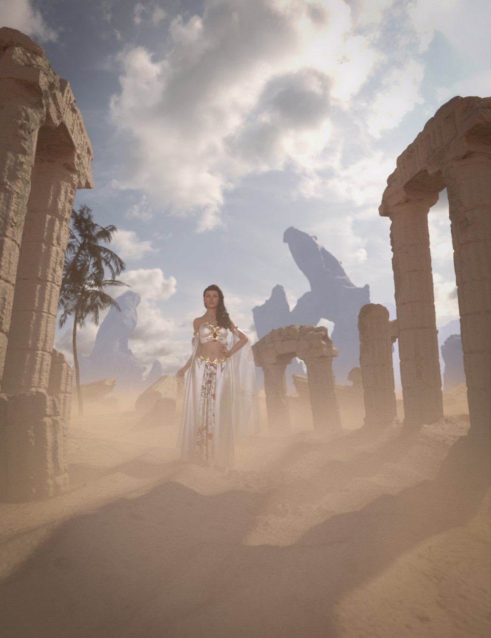 Desert Temple Ruins by: Dreamlight, 3D Models by Daz 3D
