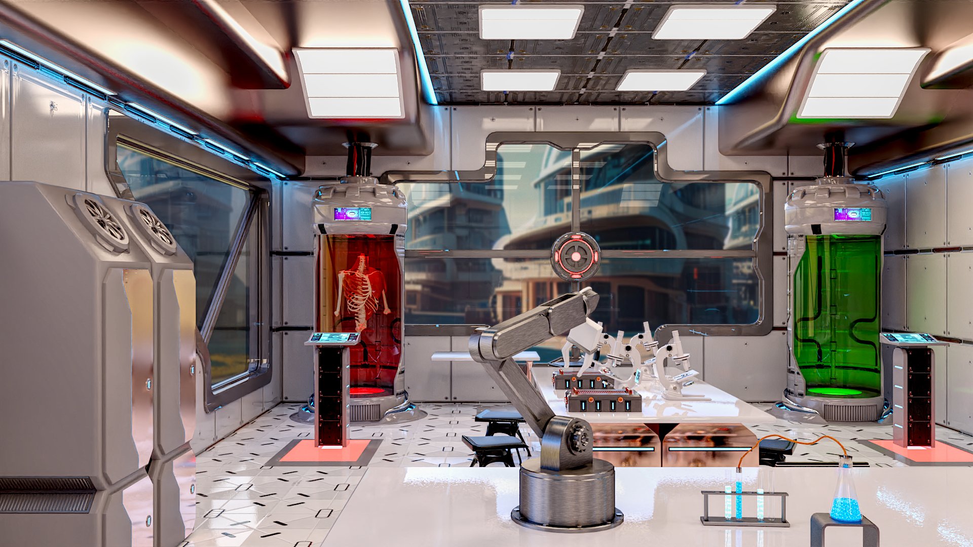 Futuristic Science Laboratory by: bituka3dTesla3dCorp, 3D Models by Daz 3D