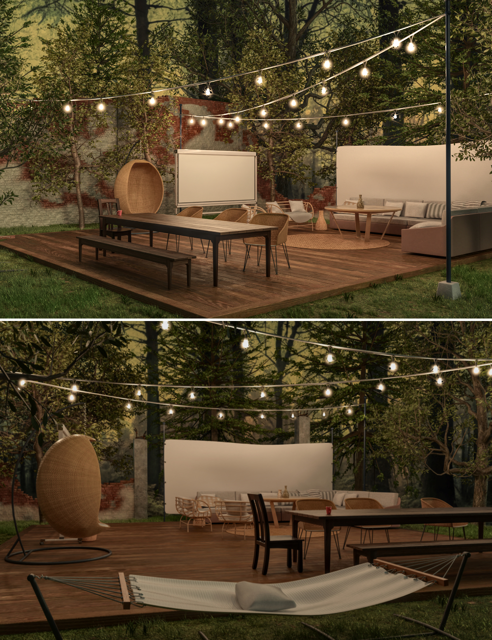 Simple Outdoor Patio Lounge by: bituka3d, 3D Models by Daz 3D